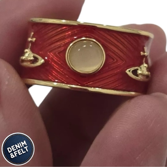 Vivienne Westwood Gold Red Opal King Ring Size 8 | EUC!! ♥️♥️ - Picture 5 of 8